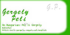 gergely peli business card